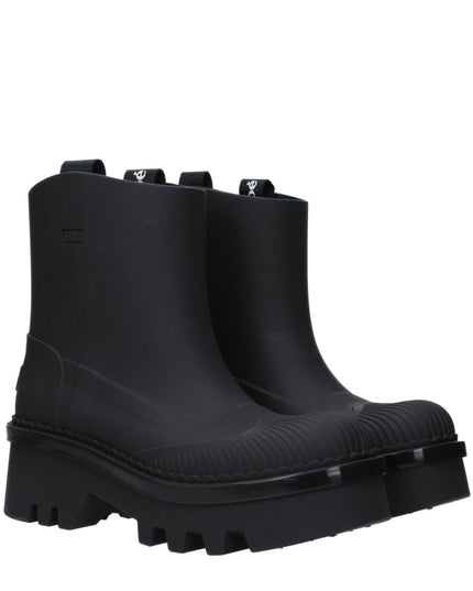 Chloé Black Cotton Ankle Boots