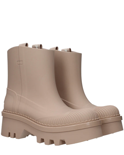 Chloé Pink Cotton Ankle Boots