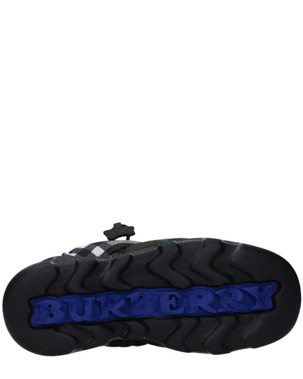 Burberry Green Fabric Slip-On Loafers