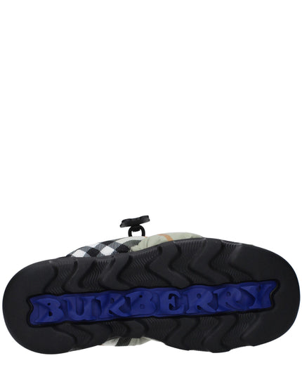 Burberry Green Fabric Slip-On Loafers