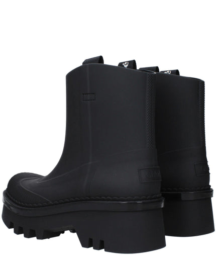 Chloé Black Cotton Ankle Boots