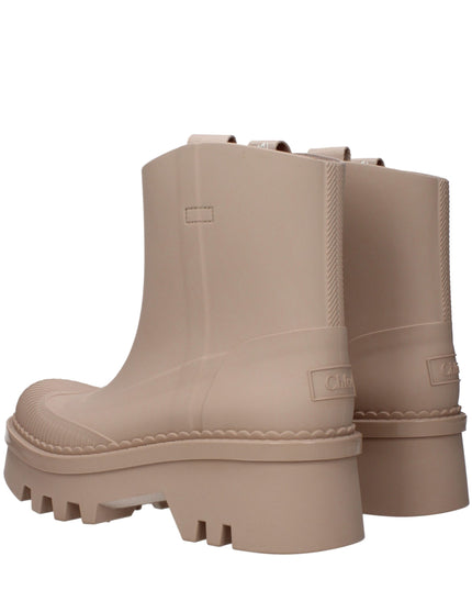 Chloé Pink Cotton Ankle Boots