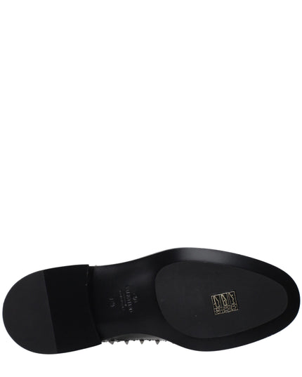 Valentino Garavani Black Leather Oxfords And Derbies