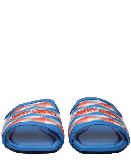 Jimmy Choo Light Blue Fabric Slippers