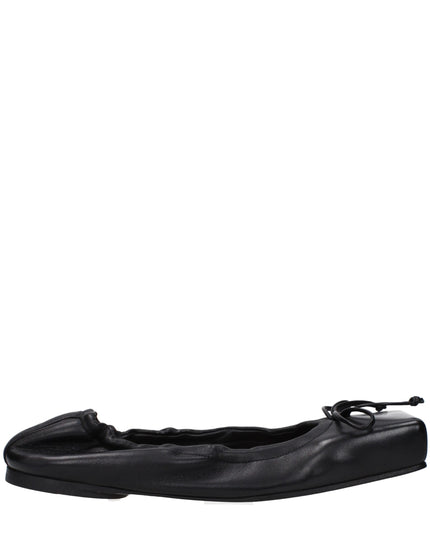 Jacquemus Black Leather Ballet Flats