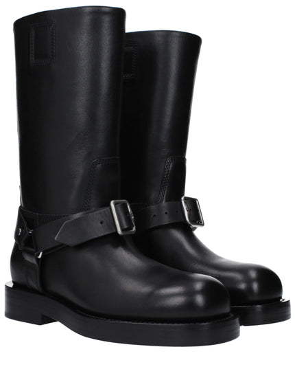 Burberry Black Leather Boots