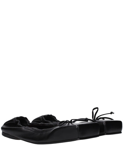 Jacquemus Black Leather Ballet Flats
