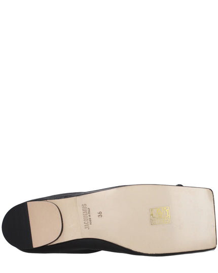 Jacquemus Black Leather Ballet Flats