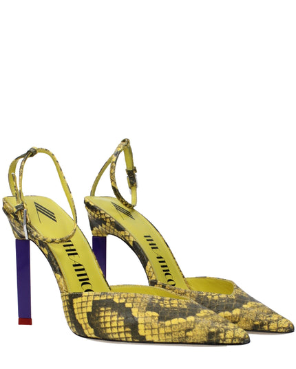 The Attico Yellow Leather Pumps