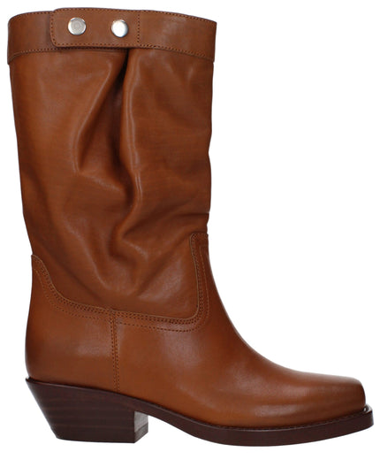 Isabel Marant Brown Leather Ankle Boots