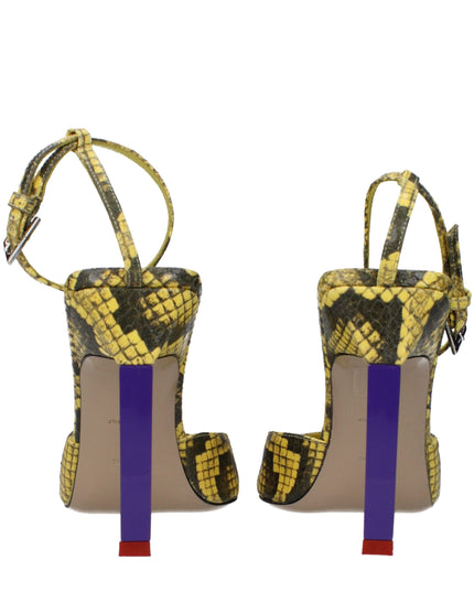 The Attico Yellow Leather Pumps