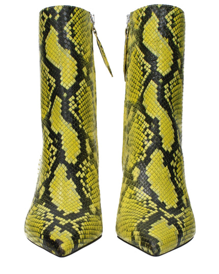 The Attico Yellow Leather Ankle Boots