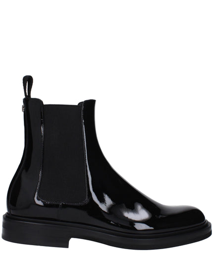 Dolce & Gabbana Black Leather Ankle Boots