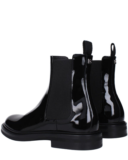 Dolce & Gabbana Black Leather Ankle Boots