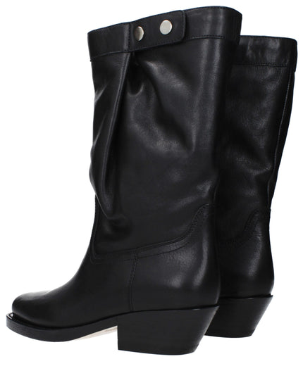 Isabel Marant Black Leather Ankle Boots
