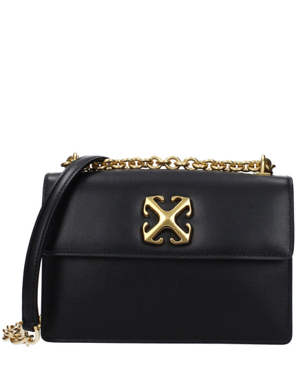 Off-White Black Leather Crossbody Bag