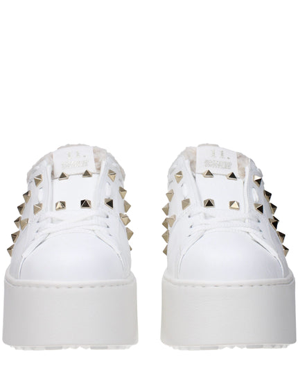 Valentino Garavani White Leather Platform Sneakers