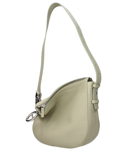 Burberry Green Leather Shoulder Bag