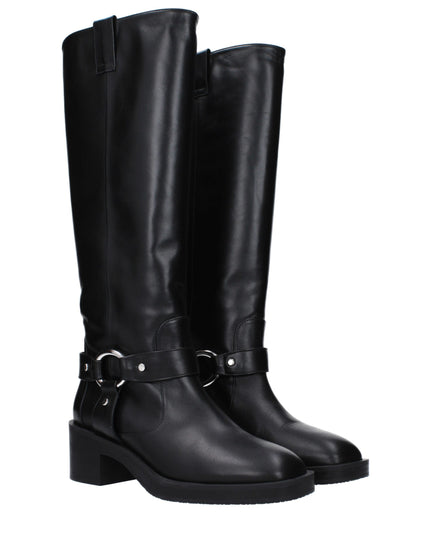 Stuart Weitzman Black Leather High Heel Boots