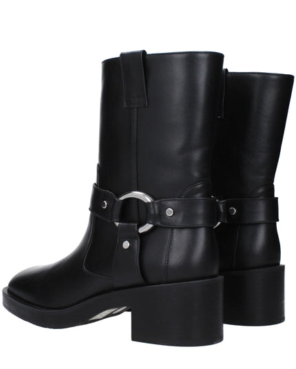 Stuart Weitzman Black Leather Ankle Boots