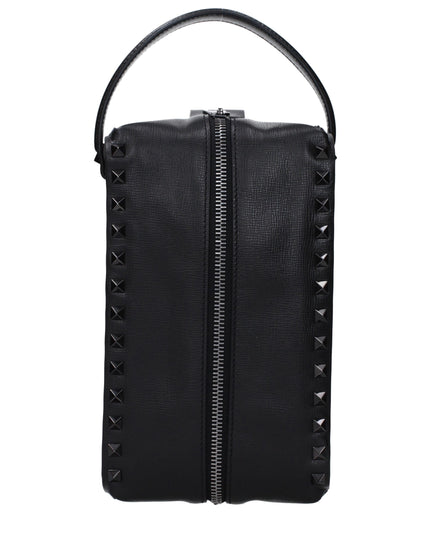 Valentino Garavani Black Leather Clutch Bag