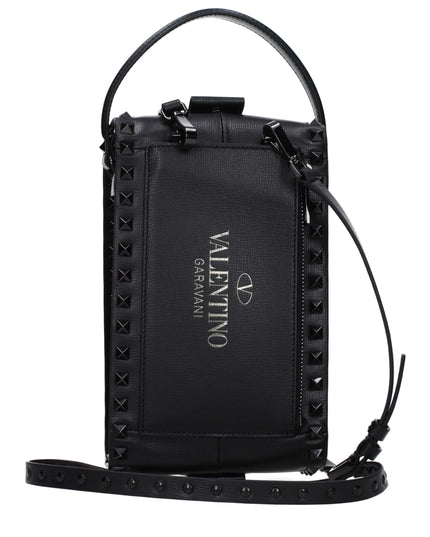 Valentino Garavani Black Leather Clutch Bag