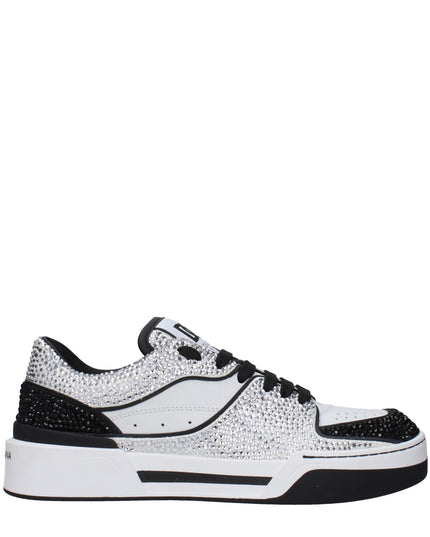 Dolce & Gabbana White Leather Low Top Sneakers