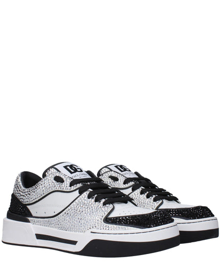 Dolce & Gabbana White Leather Low Top Sneakers