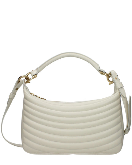 Salvatore Ferragamo Beige Leather Handbag