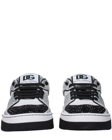 Dolce & Gabbana White Leather Low Top Sneakers