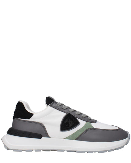 Philippe Model White Fabric Athletic Sneakers