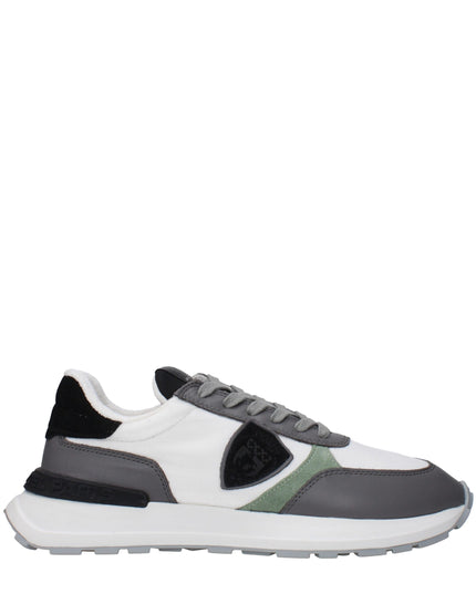 Philippe Model White Fabric Low Top Sneakers