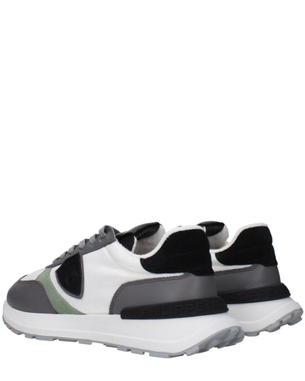 Philippe Model White Fabric Low Top Sneakers