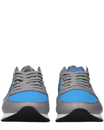 Philippe Model Blue Fabric Low Top Sneakers