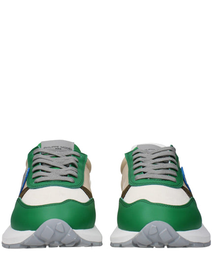 Philippe Model Green Fabric Athletic Sneakers