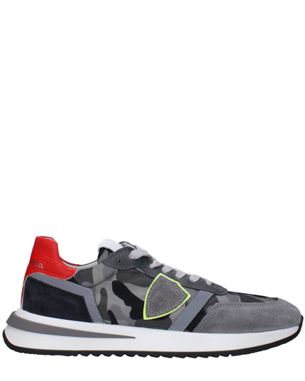 Philippe Model Gray Fabric Sneakers