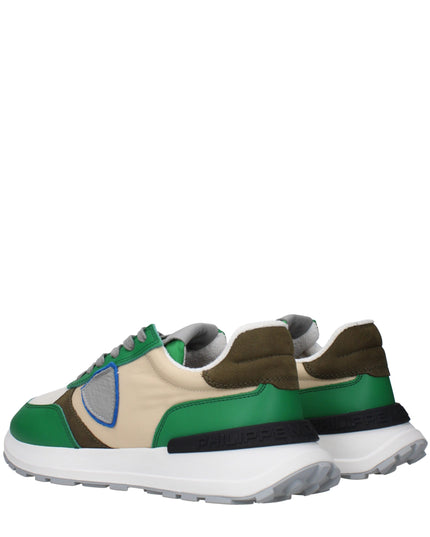 Philippe Model Green Fabric Athletic Sneakers