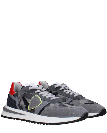 Philippe Model Gray Fabric Sneakers