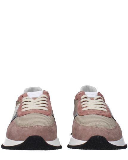 Philippe Model Beige Fabric Low Top Sneakers