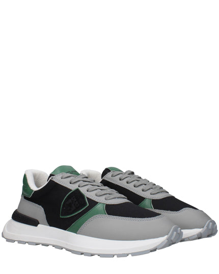 Philippe Model Black Fabric Athletic Sneakers