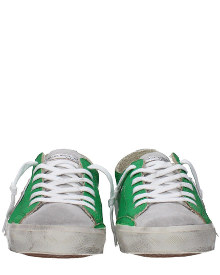 Philippe Model Green Leather Low Top Sneakers