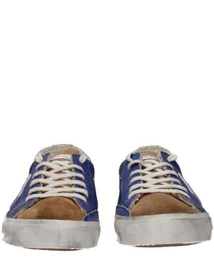 Philippe Model Blue Leather Low Top Sneakers