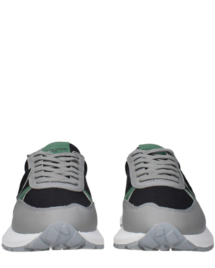 Philippe Model Black Fabric Athletic Sneakers