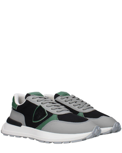 Philippe Model Black Fabric Athletic Sneakers