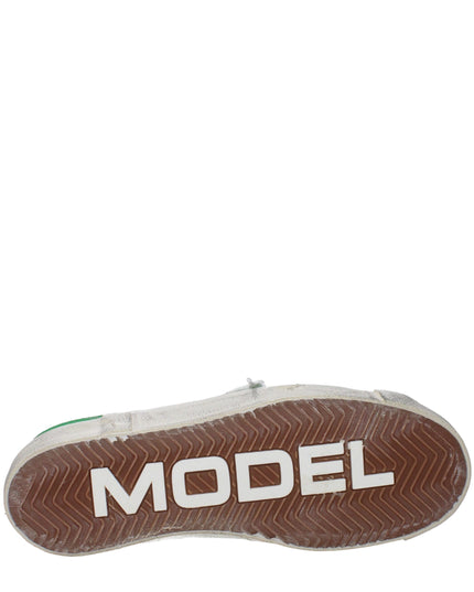 Philippe Model Green Leather Low Top Sneakers