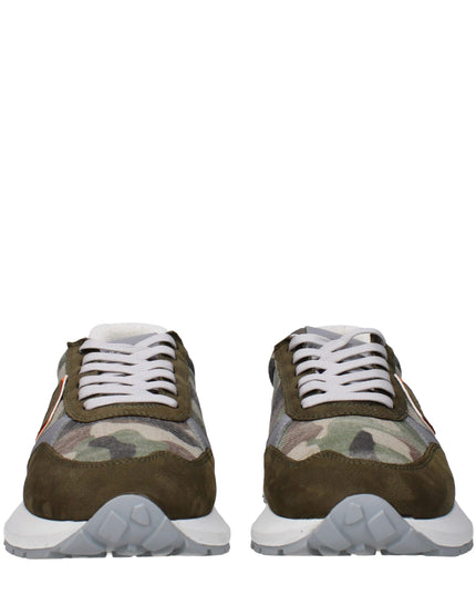 Philippe Model Green Fabric Chunky Sneakers