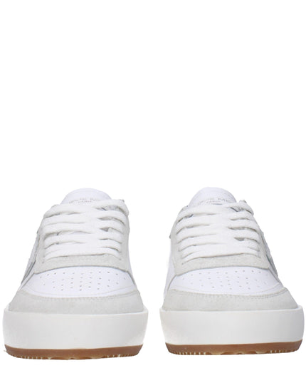 Philippe Model White Leather Low Top Sneakers