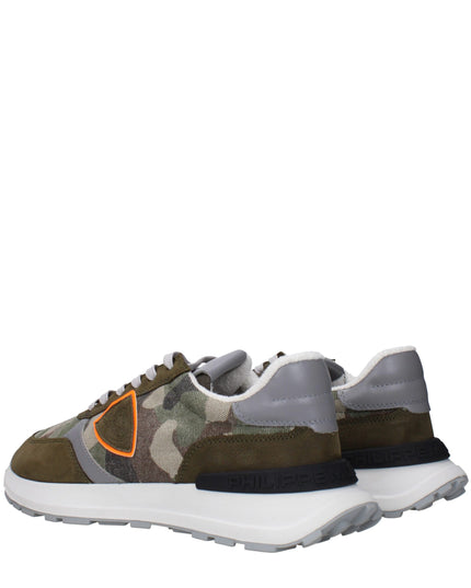 Philippe Model Green Fabric Chunky Sneakers
