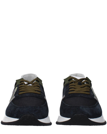 Philippe Model Blue Leather Athletic Sneakers