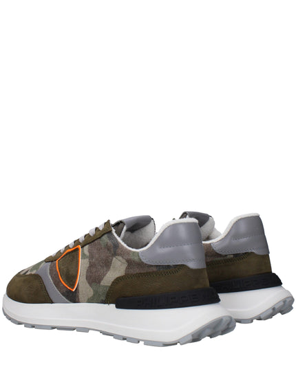 Philippe Model Green Fabric Athletic Sneakers